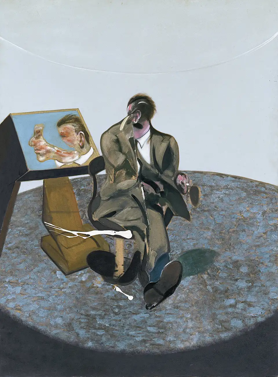 George Dyer in a mirror